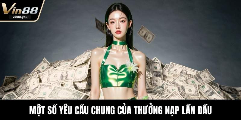 Một số yêu cầu chung của thưởng nạp lần đầu